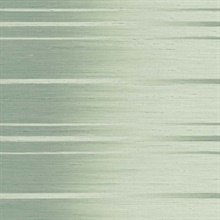 Green Gradient Horizonal Faux Grasscloth Stripe Wallpaper