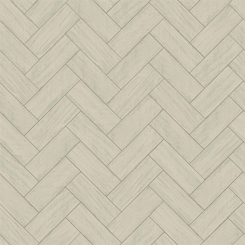 Green Kaliko Green Wood Herringbone Wallpaper