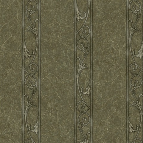 Green Kylan Stripe Wallpaper