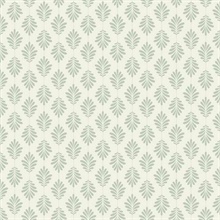 Green Leaflet Modern Floral Leaf Prepasted Wallpaper