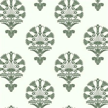 Green Luxor Medallion Traditional Wallpaper