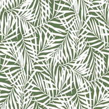 Green Oahu Fronds Peel and Stick Wallpaper