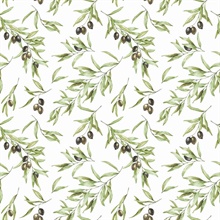 Green Olive & Leaf Drupe Wallpaper