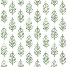 Green Paisley On Calico Wallpaper