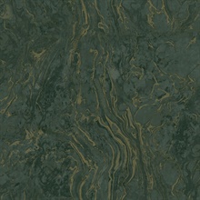 Green Polished Faux Marble Wallpaper