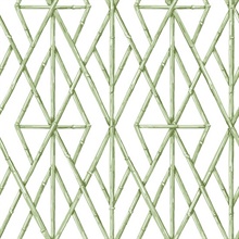 Green Riviera Bamboo Trellis Geometric Wallpaper