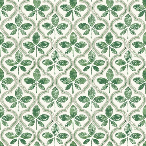 Green Sevilla Floral Damask Wallpaper