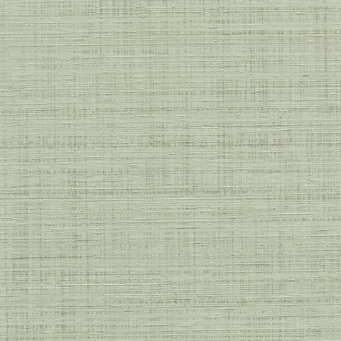 Green Spun Faux Silk Textured Linen Wallpaper