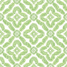 Green Talia Botanical Medallion Wallpaper