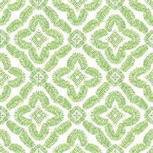 Green Talia Botanical Medallion Wallpaper