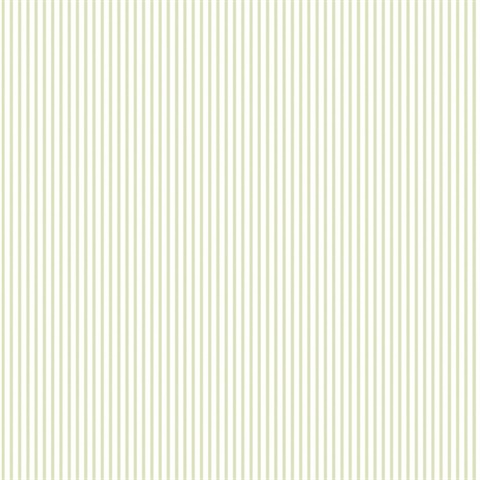 Green Thin Candy Stripe Wallpaper