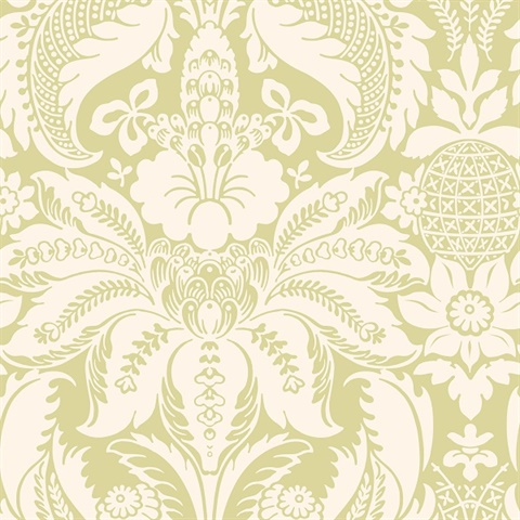 Green Vintage Damask