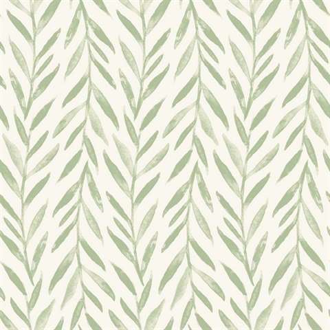 Green Willow Peel and Stick Wallpaper