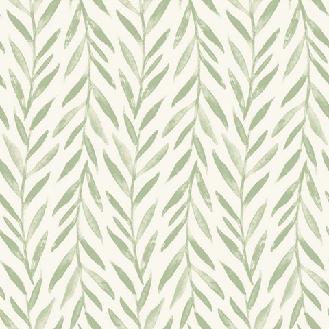 Green Willow Peel and Stick Wallpaper