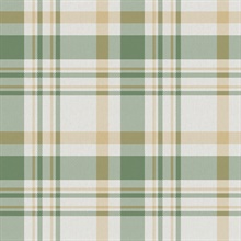 Green & Yellow Country Plaid Wallpaper
