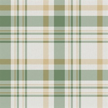 Green & Yellow Country Plaid Wallpaper