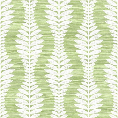 Greenery Carina Leaf Ogee Wallpaper