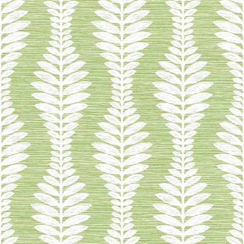 Greenery Carina Leaf Ogee Wallpaper
