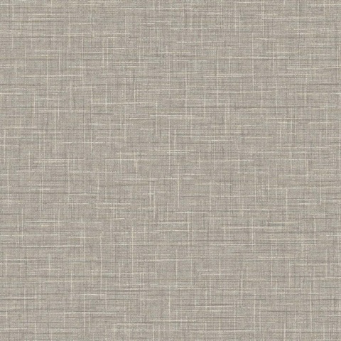 Greige Grasmere Crosshatch Tweed Weave Wallpaper