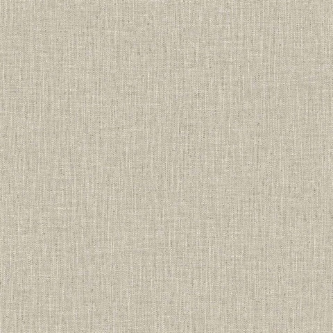 Greige Tweed Woven Linen Wallpaper
