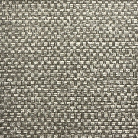 Grey 2832-4005 Basketweave Commercial Wallpaper