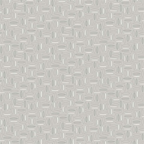 Grey Abstract Geometric Almond Shape Wallpaper