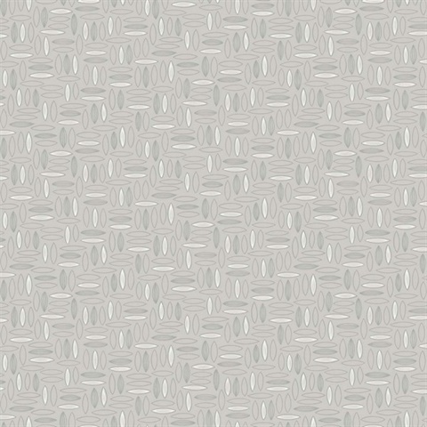Grey Abstract Geometric Almond Shape Wallpaper