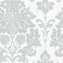 Grey and White Axbridge Damask