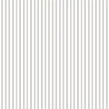 Grey and White Vertical 6mm Stripe Prepasted Wallpaper