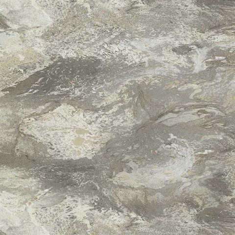 Grey Astral Glitter Faux Stone Wallpaper