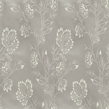 Grey Barbier Watercolor Leaf &amp; Vine Wallpaper