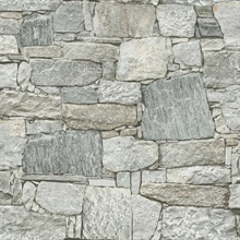 Grey & Beige Chateau Stone Peel and Stick Wallpaper