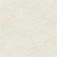 Grey & Beige Commercial Wood Chevron Wallpaper