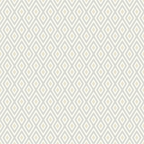 Grey, Beige & White Commercial Geometric Wallpaper