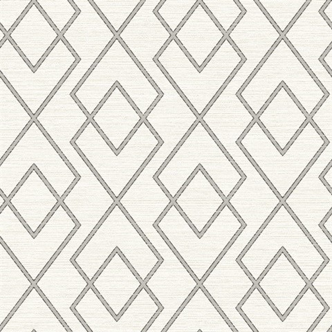Grey Blaze Grey Trellis Wallpaper