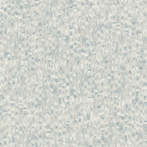 Grey & Blue Mother Of Pearl Peel and Stick Wallpaper