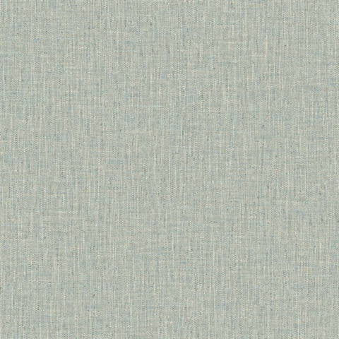 Grey Blue Tweed Woven Linen Wallpaper