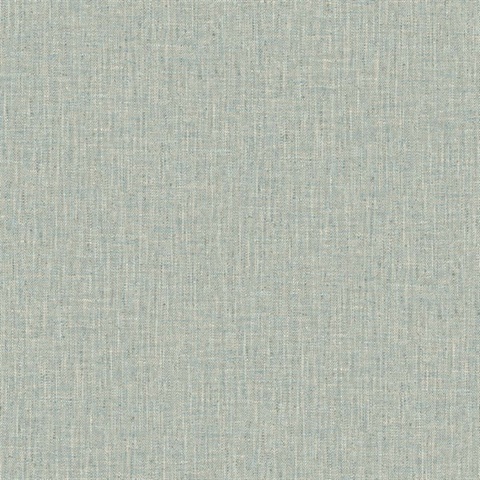 Grey Blue Tweed Woven Linen Wallpaper