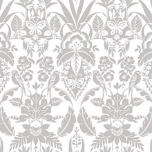 Grey Botanical Damask