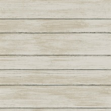 Grey Broad Side Faux Textured Wood Panel Wallpaper