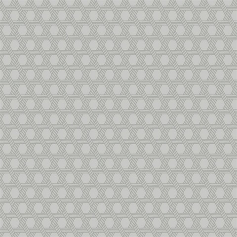 Grey Cabana Wicker Wallpaper
