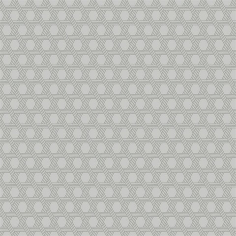 Grey Cabana Wicker Wallpaper