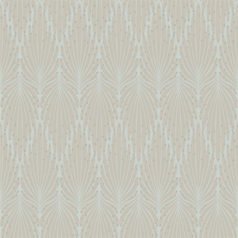 Grey Cafe Society Abstract Leaf Damask Wallpaper