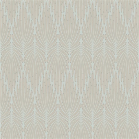 Grey Cafe Society Abstract Leaf Damask Wallpaper