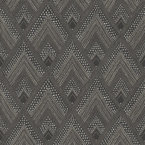 Grey & Charcoal Commercial Panama Wallpaper