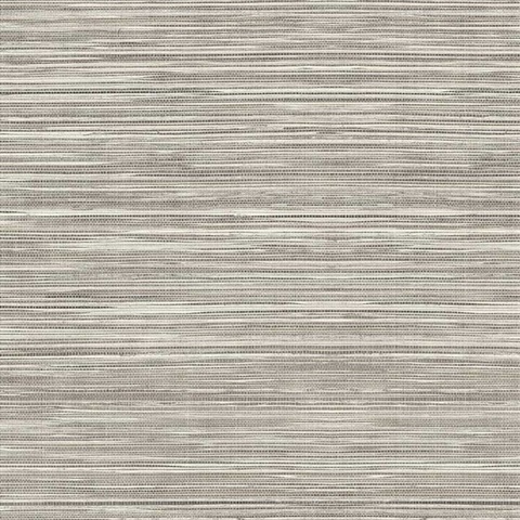 Grey Coarse Blend Grass Textile String Wallpaper