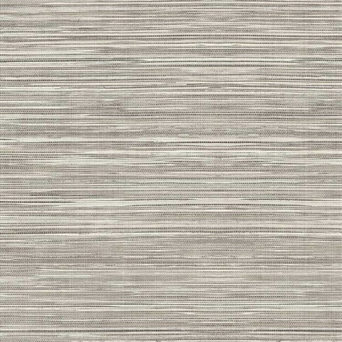 Grey Coarse Blend Grass Textile String Wallpaper