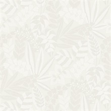 Grey Commercial Botanica Wallpaper