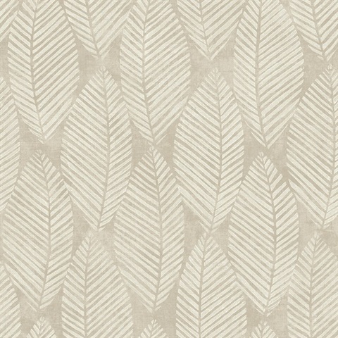 Grey Commercial Spot Leaves Wallpaper