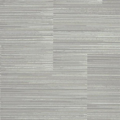 Grey Convergence Horizontal Stria Wallpaper